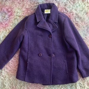 Purple pea coat size 4/5 girls